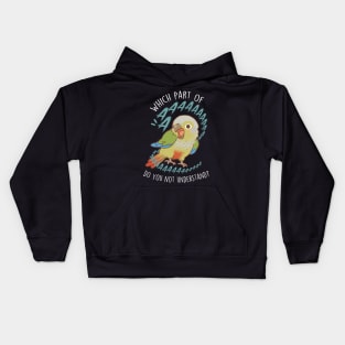 Cinnamon Green-cheeked Conure Parrot Aaaa Kids Hoodie